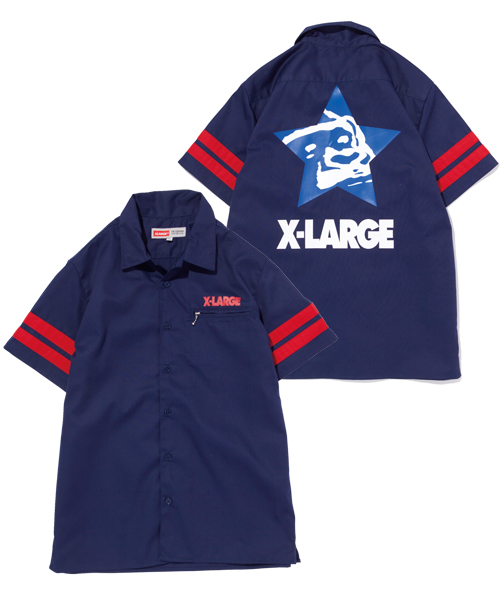 XLARGE(エクストララージ)の「S/S BIG STAR WORK SHIRT(シャツ/ブラウス・メンズ・ブラック/グリーン/カーキ/ネイビー・SMALL/LARGE/X-LARGE/MEDIUM)」の1枚目の写真