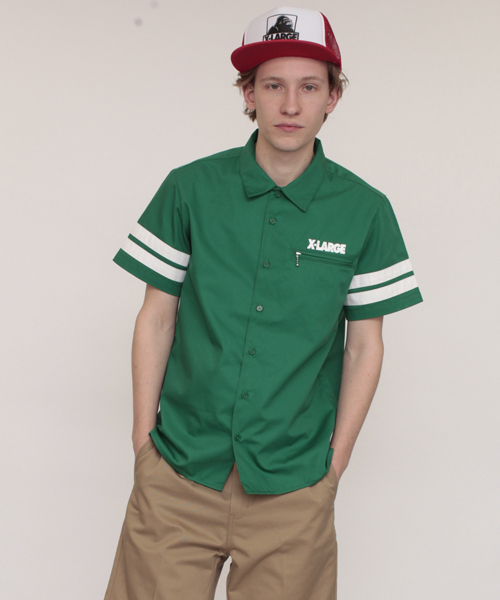 XLARGE(エクストララージ)の「S/S BIG STAR WORK SHIRT(シャツ/ブラウス・メンズ・ブラック/グリーン/カーキ/ネイビー・SMALL/LARGE/X-LARGE/MEDIUM)」の5枚目の写真