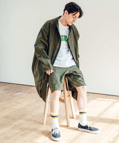 URBAN RESEARCH DOORS（アーバンリサーチドアーズ）の「『別注』GOLDEN MILLS×DOORS　 J/F SHORT（その他パンツ・メンズ・ブラック/オリーブ・MEDIUM/LARGE）」の4枚目の写真