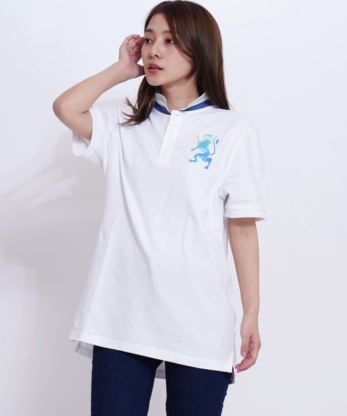 GIORDANO（ジョルダーノ）の「[GIORDANO] ビッグライオン半袖ポロシャツ (ユニセックス)（ポロシャツ・レディース・オレンジ/グレー/ブラック系その他/ホワイト系その他/ネイビー系/その他1・MEDIUM/SMALL/LARGE/X-LARGE）」の2枚目の写真