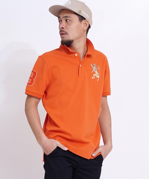 GIORDANO（ジョルダーノ）の「[GIORDANO] ビッグライオン半袖ポロシャツ (ユニセックス)（ポロシャツ・レディース・オレンジ/グレー/ブラック系その他/ホワイト系その他/ネイビー系/その他1・MEDIUM/SMALL/LARGE/X-LARGE）」の11枚目の写真