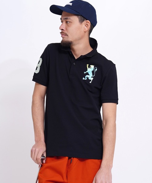 GIORDANO（ジョルダーノ）の「[GIORDANO] ビッグライオン半袖ポロシャツ (ユニセックス)（ポロシャツ・レディース・オレンジ/グレー/ブラック系その他/ホワイト系その他/ネイビー系/その他1・MEDIUM/SMALL/LARGE/X-LARGE）」の8枚目の写真