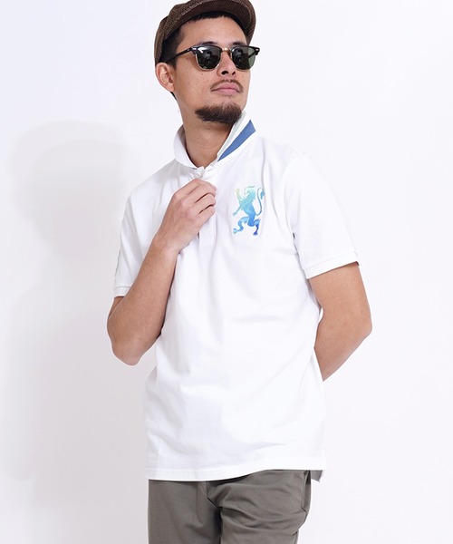 GIORDANO（ジョルダーノ）の「[GIORDANO] ビッグライオン半袖ポロシャツ (ユニセックス)（ポロシャツ・レディース・オレンジ/グレー/ブラック系その他/ホワイト系その他/ネイビー系/その他1・MEDIUM/SMALL/LARGE/X-LARGE）」の7枚目の写真