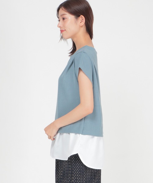 ikka(イッカ)の「カットミラノ裾切り替えプルオーバー(Tシャツ/カットソー・レディース・ブラック/ベージュ/グリーン/スカイブルー・S/M/L)」の16枚目の写真