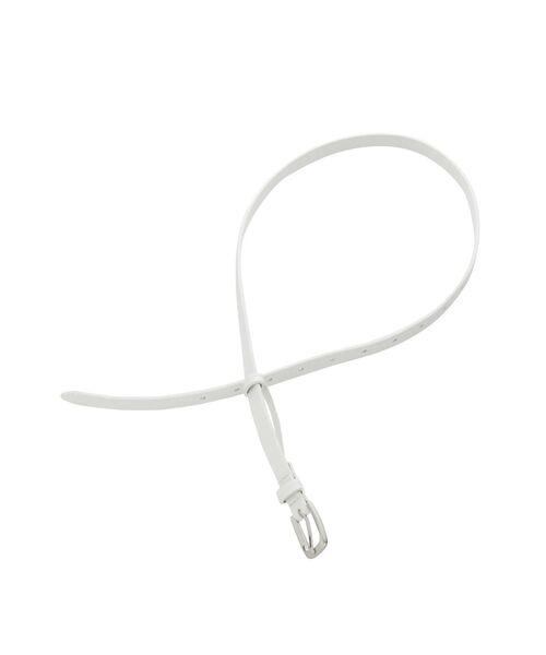 MURUA（ムルーア）の「ベーシックスリムベルト（ベルト・レディース・ホワイト/ブラック・FREE）」の9枚目の写真