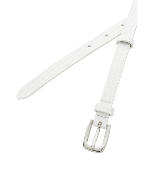 MURUA（ムルーア）の「ベーシックスリムベルト（ベルト・レディース・ホワイト/ブラック・FREE）」の10枚目の写真