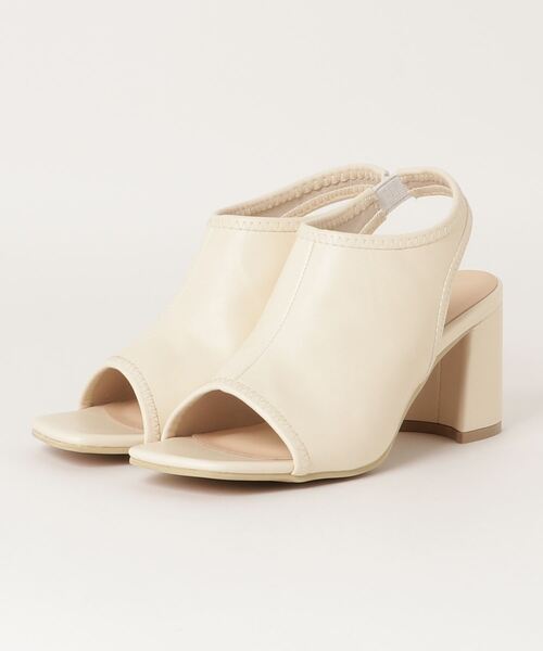 LibertyDoll（リバティードール）の「Liberty Doll / スクエアートゥ　オープントゥ　バックバンド　バックオープンブーツサンダル (4139)（サンダル・レディース・アイボリー/ブラック/ダークブラウン/ホワイト・S/M/L/LL）」の10枚目の写真