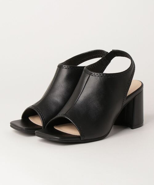 LibertyDoll（リバティードール）の「Liberty Doll / スクエアートゥ　オープントゥ　バックバンド　バックオープンブーツサンダル (4139)（サンダル・レディース・アイボリー/ブラック/ダークブラウン/ホワイト・S/M/L/LL）」の11枚目の写真