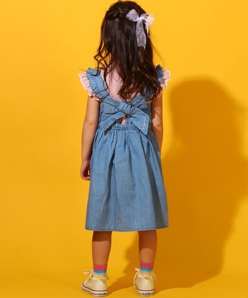 BABYDOLL（ベビードール）の「バックリボン デニム ワンピース 6676K