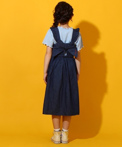 BABYDOLL（ベビードール）の「バックリボン デニム ワンピース 6676K