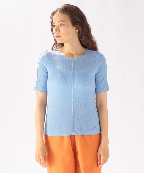 niko and...（ニコアンド）の「ストライプテレコメロープルオーバー（Tシャツ/カットソー・レディース・イエロー/ブルー/グリーン・MEDIUM/LARGE）」の5枚目の写真