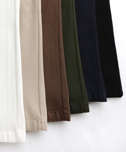 andme（アンドミー）の「【マタニティ】ストレッチフレアパンツ（マタニティウェア/グッズ・レディース・ブラック/ネイビー/ブラウン/オフホワイト/カーキ/ベージュ・M/L）」の19枚目の写真