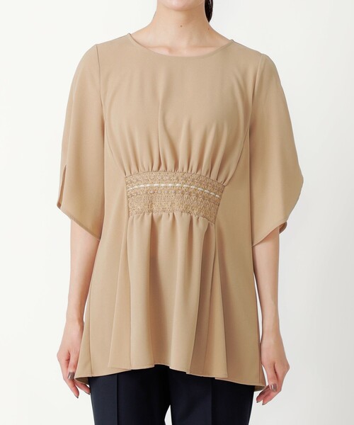 TO BE CHIC - 22SS トゥービーシック トリアセドライポンチ チュニックカットソー /●☆ TO BE CHIC（トゥー ビー シック）の「トリアセドライポンチ