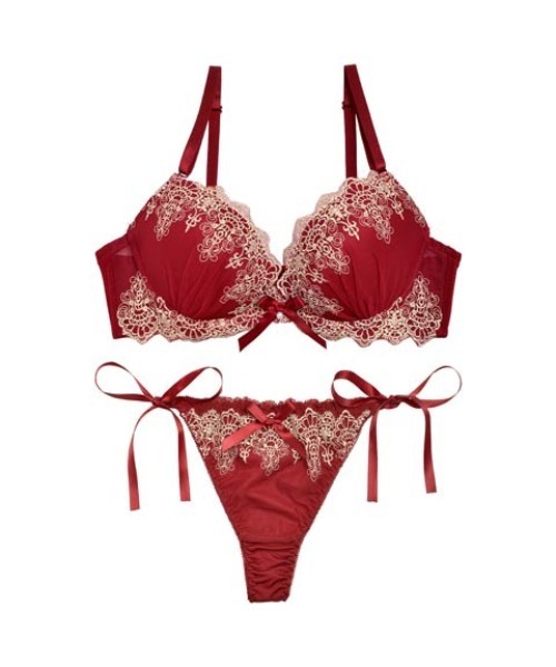 DRW（ドロー）の「【ベストセラー】寝転がっても美谷間キープ！高見えブラジャー＆紐ショーツセット（ブラ&ショーツ・レディース・ホワイト/ブラック/ネイビー/ワインレッド/ローズ/ローズ系1/レッド系1/ホワイト系1・B65/C70/D70/B75/A65/C65/C75/D65/D75/A75/B70/A70/B60/C60/D60）」の14枚目の写真