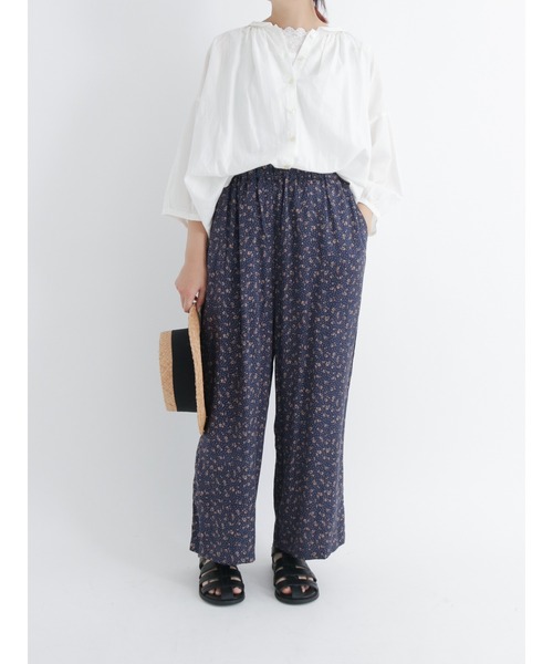 Samansa Mos2（サマンサ モスモス）の「柄アソートイージーパンツ（その他パンツ・レディース・ブラック/ネイビー/ブラウン/オレンジ・ﾌﾘ-）」の5枚目の写真