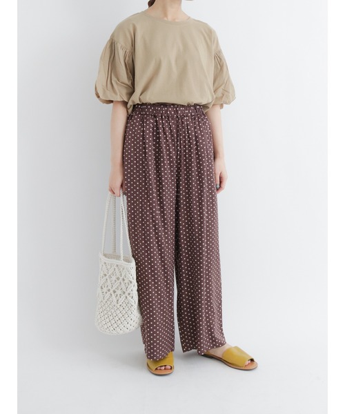 Samansa Mos2（サマンサ モスモス）の「柄アソートイージーパンツ（その他パンツ・レディース・ブラック/ネイビー/ブラウン/オレンジ・ﾌﾘ-）」の7枚目の写真