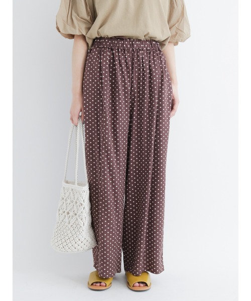 Samansa Mos2（サマンサ モスモス）の「柄アソートイージーパンツ（その他パンツ・レディース・ブラック/ネイビー/ブラウン/オレンジ・ﾌﾘ-）」の8枚目の写真