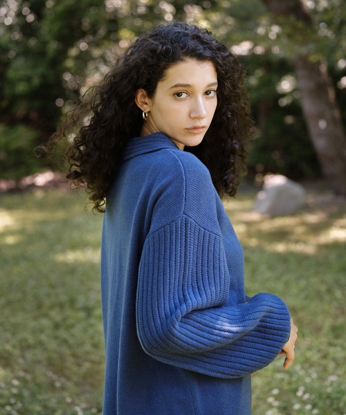 フロントオープンネックニット（ニット/セーター）｜select MOCA