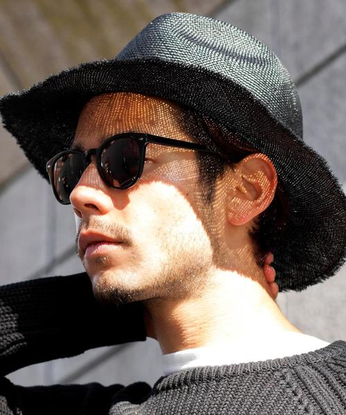 BEAUTY&YOUTH UNITED ARROWS(ビューティーアンドユースユナイテッドアローズ)の「【WEB限定】 <Racal> ∴ ロングブリムクラッシュハット(ハット・メンズ・ブラック/ナチュラル・ONE SIZE)」の4枚目の写真