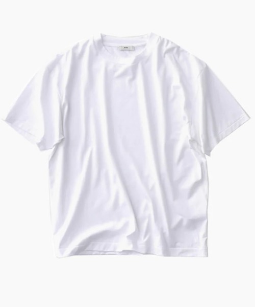 ATON(エイトン)の「ATON (エイトン) |SUVIN 60/2 | OVERSIZED S/S T-SHIRT(Tシャツ/カットソー・メンズ・ブラック/ブラウン/チャコール/ホワイト・2/6/4)」の2枚目の写真