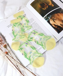 emesuelee | バリエーションシースルーsocks フェミニン 花柄 可愛い(ソックス/靴下)