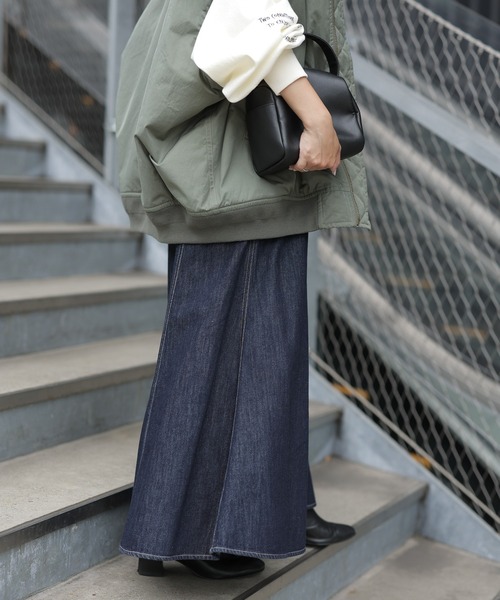 CIAOPANIC TYPY（チャオパニックティピー）の「【TYPYDENIM】イージーフレアスカート（デニムスカート・レディース・ブラック/ネイビー・ONE SIZE）」の17枚目の写真