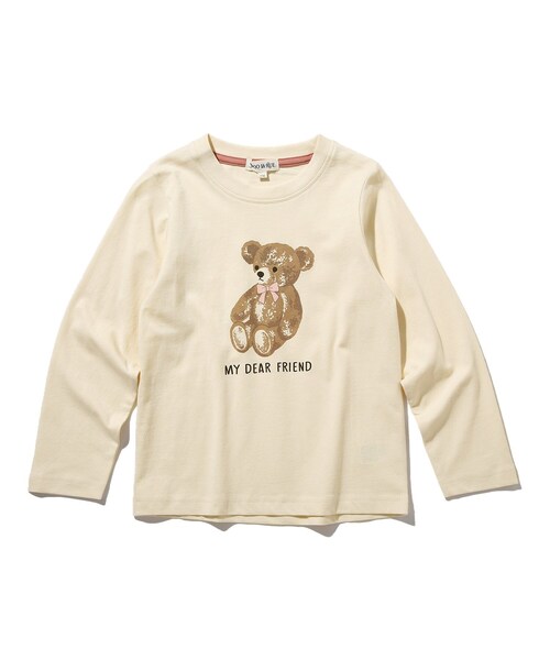 SHOO・LA・RUE（シューラルー）の「◆【90-140cm】綿天竺4柄GIRLSロンTシャツ（Tシャツ/カットソー・キッズ・アイボリー/ライトブルー/ライトパープル/ベビーピンク・12/11/14/10/13/09）」の5枚目の写真