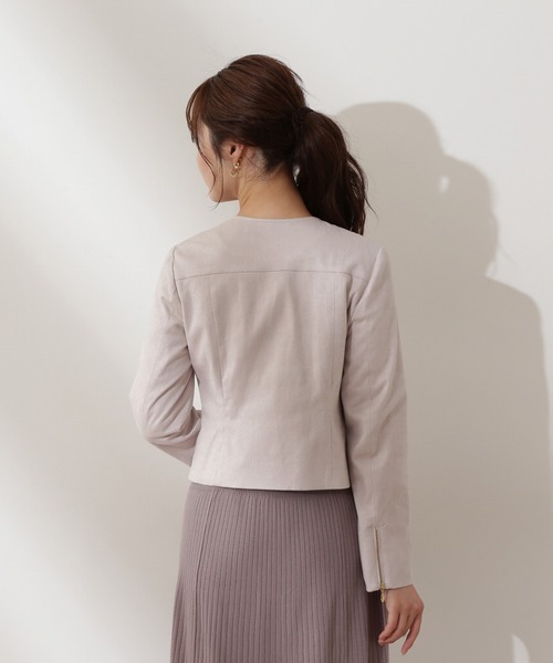 PROPORTION BODY DRESSING（プロポーションボディドレッシング）の「フェイクスエードライダース / 1212255901（ライダースジャケット・レディース・オフホワイト/グレー・MEDIUM/SMALL）」の5枚目の写真