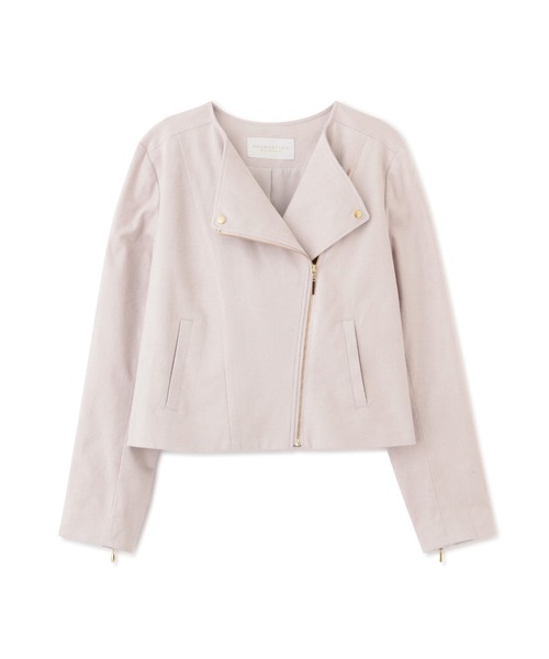 PROPORTION BODY DRESSING（プロポーションボディドレッシング）の「フェイクスエードライダース / 1212255901（ライダースジャケット・レディース・オフホワイト/グレー・MEDIUM/SMALL）」の13枚目の写真