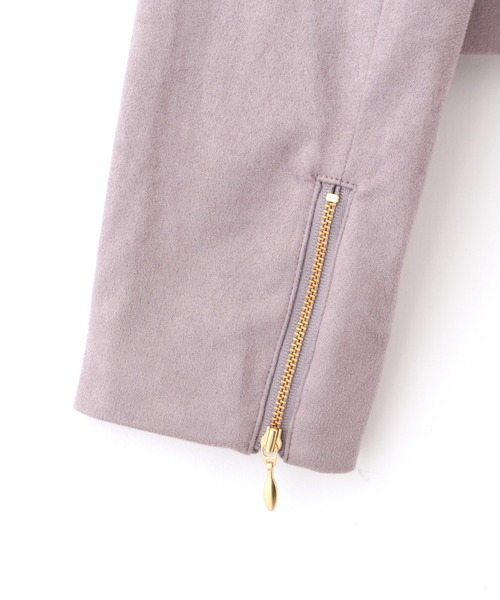 PROPORTION BODY DRESSING（プロポーションボディドレッシング）の「フェイクスエードライダース / 1212255901（ライダースジャケット・レディース・オフホワイト/グレー・MEDIUM/SMALL）」の18枚目の写真