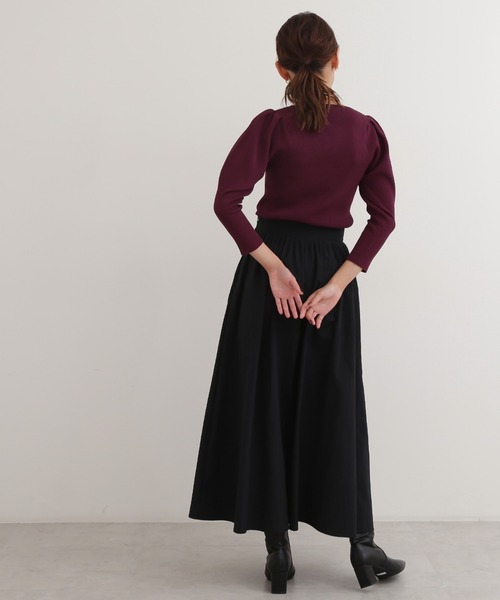 NATURAL BEAUTY BASIC(ナチュラルビューティーベーシック)の「スポンディッシュリブニット(ニット/セーター・レディース・オフホワイト/ブラウン/ラベンダー/ブルー・MEDIUM)」の15枚目の写真