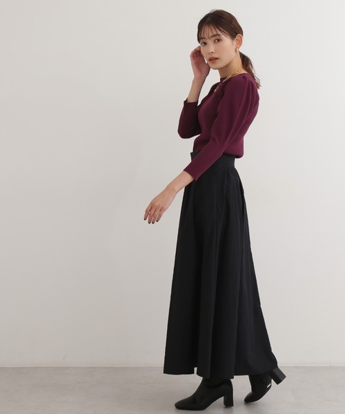 NATURAL BEAUTY BASIC(ナチュラルビューティーベーシック)の「スポンディッシュリブニット(ニット/セーター・レディース・オフホワイト/ブラウン/ラベンダー/ブルー・MEDIUM)」の16枚目の写真