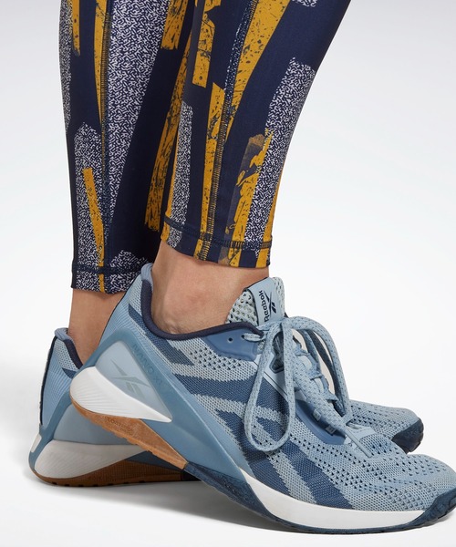 Reebok（リーボック）の「MYT オールオーバー プリント タイツ / MYT Allover Print Tights（レギンス/スパッツ・レディース・ブルー/ピンク・LARGE/X-LARGE/MEDIUM/SMALL/X-SMALL）」の6枚目の写真