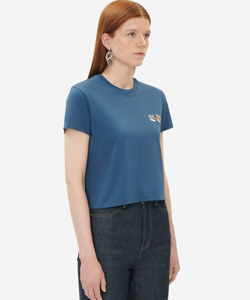 Maison Kitsune(メゾンキツネ)の「DOUBLE FOX HEAD PATCH CROPPED TEE-SHIRT(Tシャツ/カットソー・レディース・ブラック系その他/ブルー系その他・S/M/L/XS)」の11枚目の写真