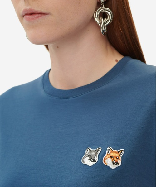 Maison Kitsune(メゾンキツネ)の「DOUBLE FOX HEAD PATCH CROPPED TEE-SHIRT(Tシャツ/カットソー・レディース・ブラック系その他/ブルー系その他・S/M/L/XS)」の12枚目の写真