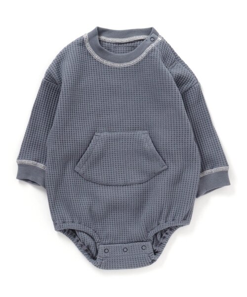 BREEZE（ブリーズ）の「ワッフルボディオール（肌着・キッズ・オレンジ/オフホワイト/ダークグリーン/グレー・70/80/90）」の3枚目の写真