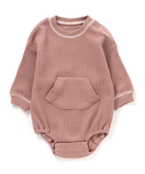 BREEZE（ブリーズ）の「ワッフルボディオール（肌着・キッズ・オレンジ/オフホワイト/ダークグリーン/グレー・70/80/90）」の4枚目の写真