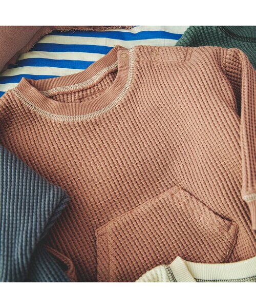 BREEZE（ブリーズ）の「ワッフルボディオール（肌着・キッズ・オレンジ/オフホワイト/ダークグリーン/グレー・70/80/90）」の17枚目の写真