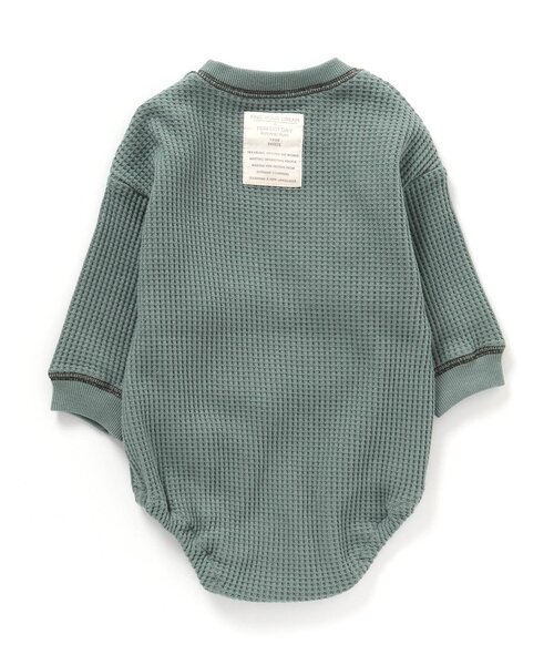 BREEZE（ブリーズ）の「ワッフルボディオール（肌着・キッズ・オレンジ/オフホワイト/ダークグリーン/グレー・70/80/90）」の15枚目の写真