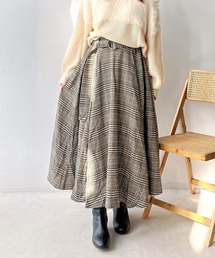 ♪ベルト付ボリュームロングスカート