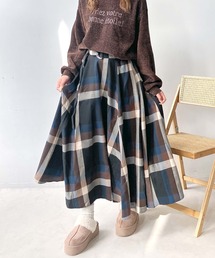 AS KNOW AS plus（アズノゥアズプラス）の「♪ベルト付ボリュームロングスカート（スカート）」