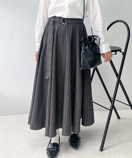 セール】♪ベルト付ボリュームロングスカート（スカート）｜AS KNOW AS