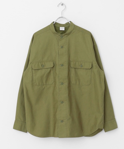 URBAN RESEARCH DOORS（アーバンリサーチドアーズ）の「コットンミリタリースタンドシャツ（シャツ/ブラウス・レディース・ネイビー/カーキ・MEDIUM）」の6枚目の写真