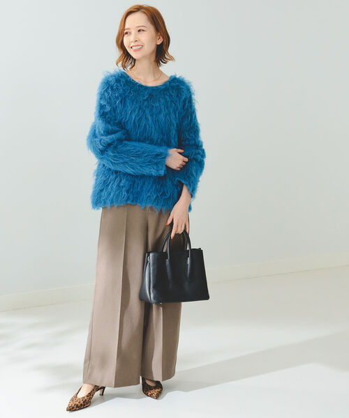 B:MING by BEAMS(ビーミングバイビームス)の「B:MING by BEAMS / シャギー カラー ニット 22AW(ニット/セーター・レディース・ブルー/ピンク/ベージュ・FREE)」の8枚目の写真