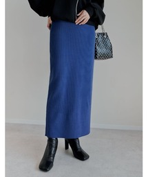 Re:EDIT（リエディ）の「[ZOZO限定][新色追加][累計販売枚数8千枚][細見え◎][低身長/大きいサイズ有]前後2WAYリブニットスリットナロースカート（スカート）」