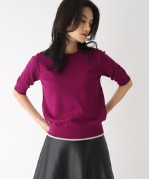 OPAQUE.CLIP | 【大草直子さんコラボ】ウール半袖ニット(ニット/セーター)