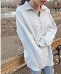 AS KNOW AS plus | ♪ハーフジップ スウェット プルオーバー　【2023AWアイテム】(スウェット)