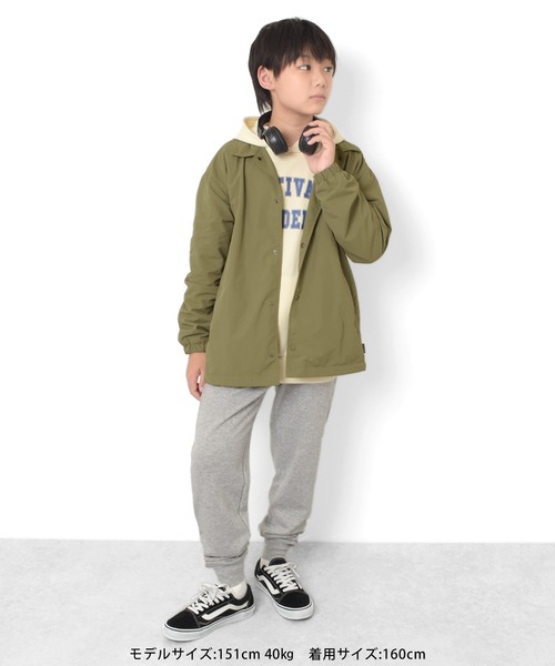 GLAZOS（グラソス）の「コーチジャケット（ナイロンジャケット・キッズ・カーキ/ブラック/ブルー・140cm/150cm/160cm/170cm）」の7枚目の写真