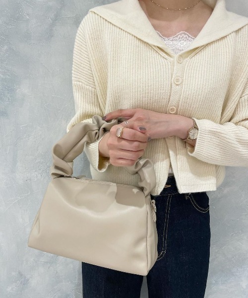 flower（フラワー）の「クラシックシャーリングバッグ（ハンドバッグ・レディース・ベージュ・FREE）」の14枚目の写真