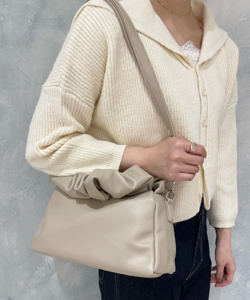 flower（フラワー）の「クラシックシャーリングバッグ（ハンドバッグ・レディース・ベージュ・FREE）」の15枚目の写真